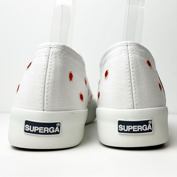 Superga X Chicas Latina Embroidered Sneakes 8 white canvas platform cactus shoes - Picture 3 of 12